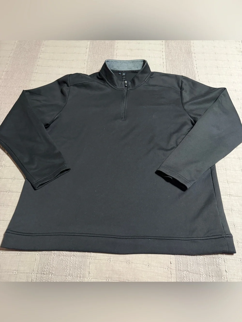 adidas Men's Black 1/4 Zip Polo Long Sleeve Pullover Sweatshirt Size XL
